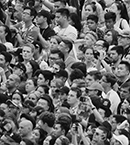 Crowd of people at a civil rights rally